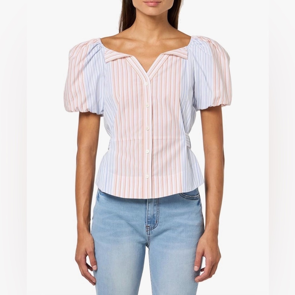 Nwot Derek Lam 10 Crosby Womens Davina Off The Shoulder Belted Top Size 4